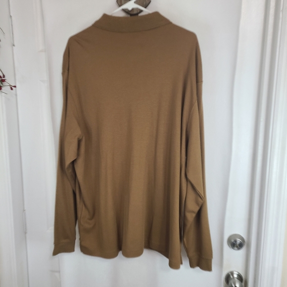 Roundtree & York Men's Classic Long Sleeve Polo Shirt, Size: XL Color: Brown - Picture 11 of 15